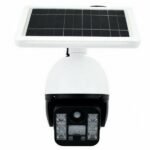 Ηλιακό Φωτιστικό 6 LED SMD σε Σχήμα Κάμερας με Ανιχνευτή Κίνησης - Λευκό FOYU