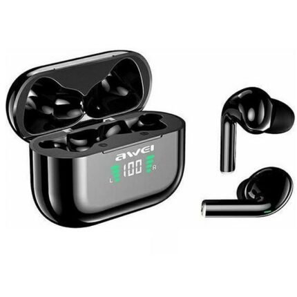 Ακουστικά In-ear Bluetooth Handsfree - Αντοχή στον Ιδρώτα και Θήκη Φόρτισης Μαύρα Awei T29P