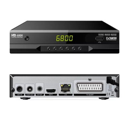 Ψηφιακός Δέκτης Τηλεόρασης DVB-T2 H.265 Αποκωδικοποιητής HD Επίγειος Δέκτης τηλεόρασης HD6800