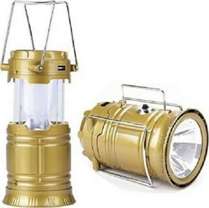 Φανάρι Led Επαναφορτιζόμενο με Φακό 3W Μαύρο Χρυσό 5800T