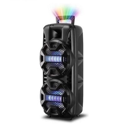 Karaoke Σύστημα 2x8'' με Ενσύρματο Μικρόφωνο σε Μαύρο Χρώμα Andowl Q-T53