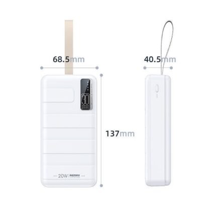 Remax RPP-506 Power Bank 30000mAh 22.5W με 2 Θύρες USB-C Λευκό