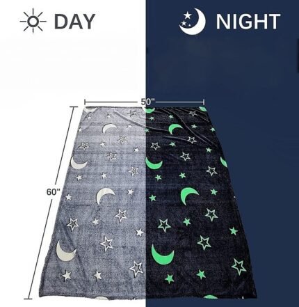 Παιδική Κουβέρτα Φωσφοριζέ Σύμπαν Magic Blanket 50x60εκ SE-70