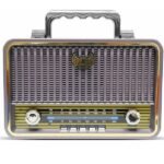 Retro Επιτραπέζιο Ραδιόφωνο Επαναφορτιζόμενο με Bluetooth και USB Γκρι KEMAI MD-1908BT