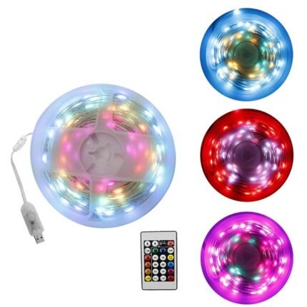 LED Ταινία Αδιάβροχη Τροφοδοσίας USB (5V) RGB Μήκους 10m με Τηλεχειριστήριο RZ-0030