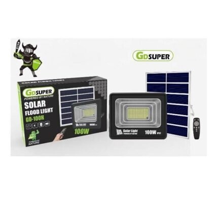 Αδιάβροχος Ηλιακός Προβολέας GDSUPER GD-100H 100W με Ξεχωριστό Ηλιακό Πάνελ & Χειριστήριο