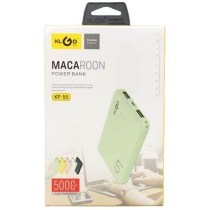KLGO KP-55 Power Bank 5000mAh με 2 Θύρες USB-A Πράσινο