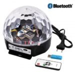 Crystal Magic Ball Light Bluetooth Bluetooth Διακοσμητικό Φωτιστικό με Φωτισμό RGB Party Light LED σε Μαύρο Χρώμα