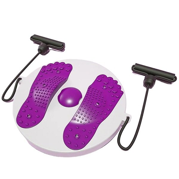 Δίσκος Ισορροπίας με Σχοινί και Διάμετρο 18cm Waist Twisting Disc Μωβ