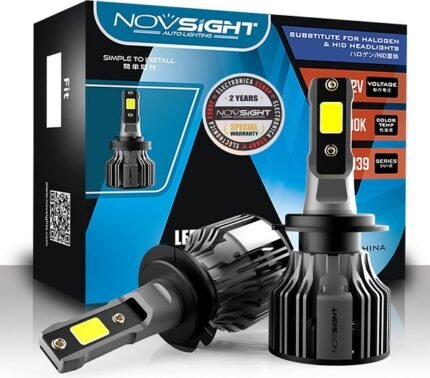 Λάμπες Αυτοκινήτου N39 H7 NovSight LED 6000K Ψυχρό Λευκό 12V 72W 2τμχ