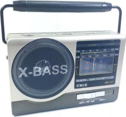 CMIK MK-117 Φορητό Ραδιόφωνο Επαναφορτιζόμενο με USB Ασημί