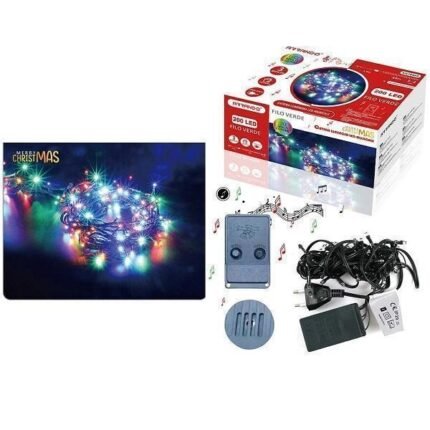 200 Χριστουγεννιάτικα Λαμπάκια LED Πολύχρωμα 15.5Μ Εσωτερικού χώρου σε Σειρά με Πράσινο Καλώδιο Arrango AN76695