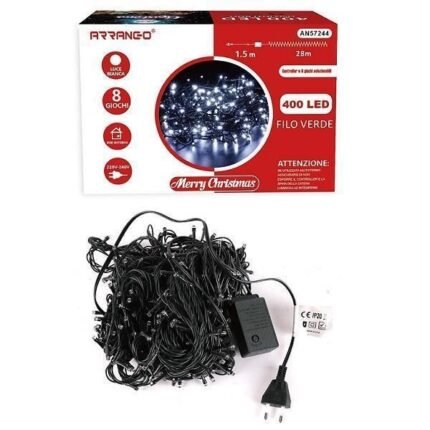 Λαμπάκια Χριστουγεννιάτικα 400 LED Λευκά 28μ