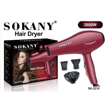 Πιστολάκι Μαλλιών με Φυσούνα 2600W SK-2215 Sokany