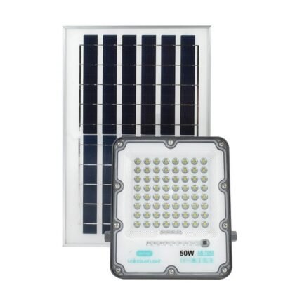 Ηλιακός Προβολέας Στεγανός LED 50W με Τηλεχειριστήριο IP66