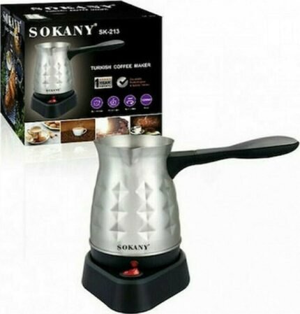 Μπρίκι Ηλεκτρικό 600W με Χωρητικότητα 500ml Inox Sokany SK-213