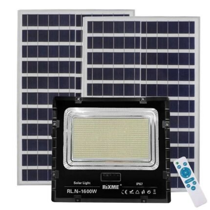 Ηλιακός Προβολέας LED Στεγανός 1600W με Τηλεχειριστήριο IP67
