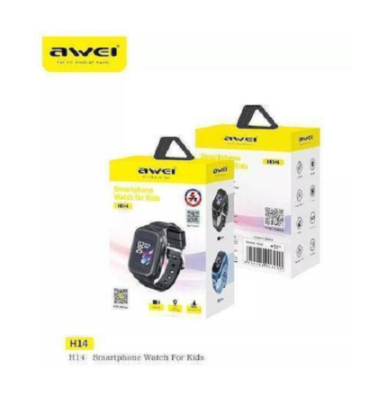 Smartwatch Παιδικό με GPS και Καουτσούκ/Πλαστικό Λουράκι μπλε Awei H14