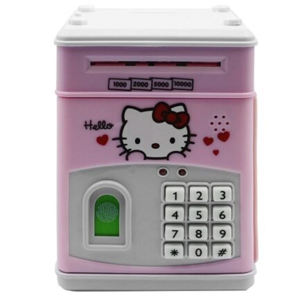 Παιδικός Κουμπαράς Πλαστικός Hello Kitty Ροζ 13x13x19cm