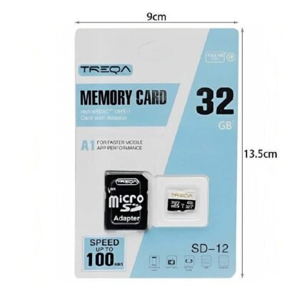 κάρτα μνήμης SDHC 32GB Class 10 U1 A1 UHS-I με αντάπτορα Treqa