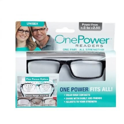 One Power Readers Προσαρμόζομενα Unisex Γυαλιά Πρεσβυωπίας +2.50 σε Μαύρο χρώμα