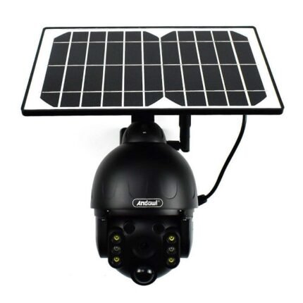 Andowl IP Ηλιακή Κάμερα Παρακολούθησης Wi-Fi 1080p Full HD Αδιάβροχη Μπαταρίας με Αμφίδρομη Επικοινωνία σε Μαύρο Χρώμα Q-SX80