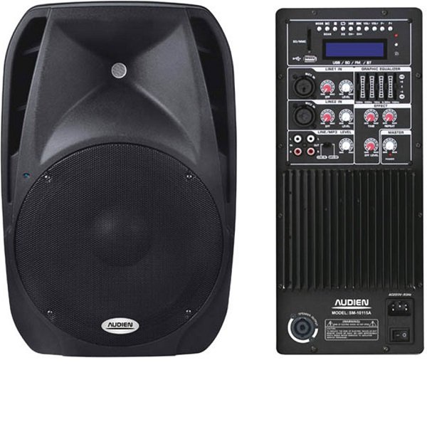 Audien Αυτοενισχυόμενο Ηχείο PA SM-10115A 400W με Woofer 15" 48.6x39.8x73.5εκ.