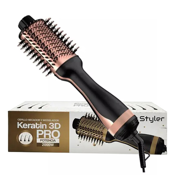 Θερμαινόμενη Βούρτσα Μαλλιών Keratin 3D PRO – Στέγνωμα & Μορφοποίηση με Κερατίνη